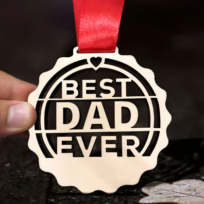 Best Dad Wooden Medal - Father's Day Special