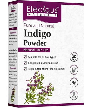 Elecious Indigo Powder for Hair black (200 Grams) | 100% Pure and Natural, No preservatives