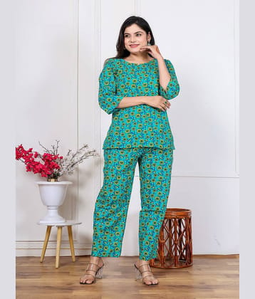 Nevisha Style Women Tunic With Trousers Co-Ord Set ( Multicolor )