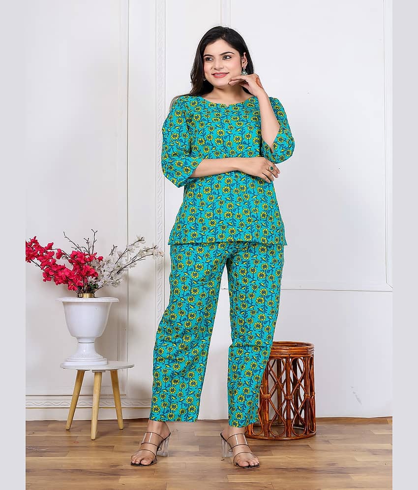 Nevisha Style Women Tunic With Trousers Co-Ord Set ( Multicolor )
