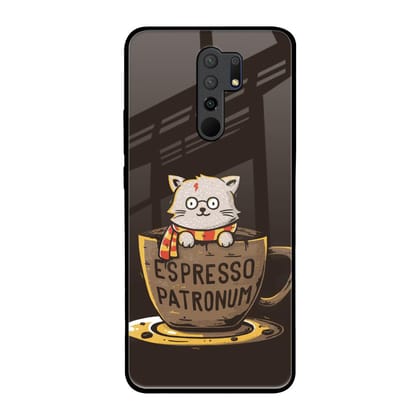 Tea With Kitty Glass Case For Poco M2