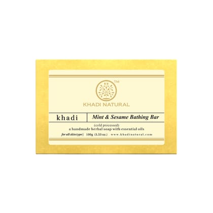 Khadi Natural Mint & Sesame Seeds Soap - 100gm Khadi Natural Mint & Sesame Seeds Soap - 100gm
