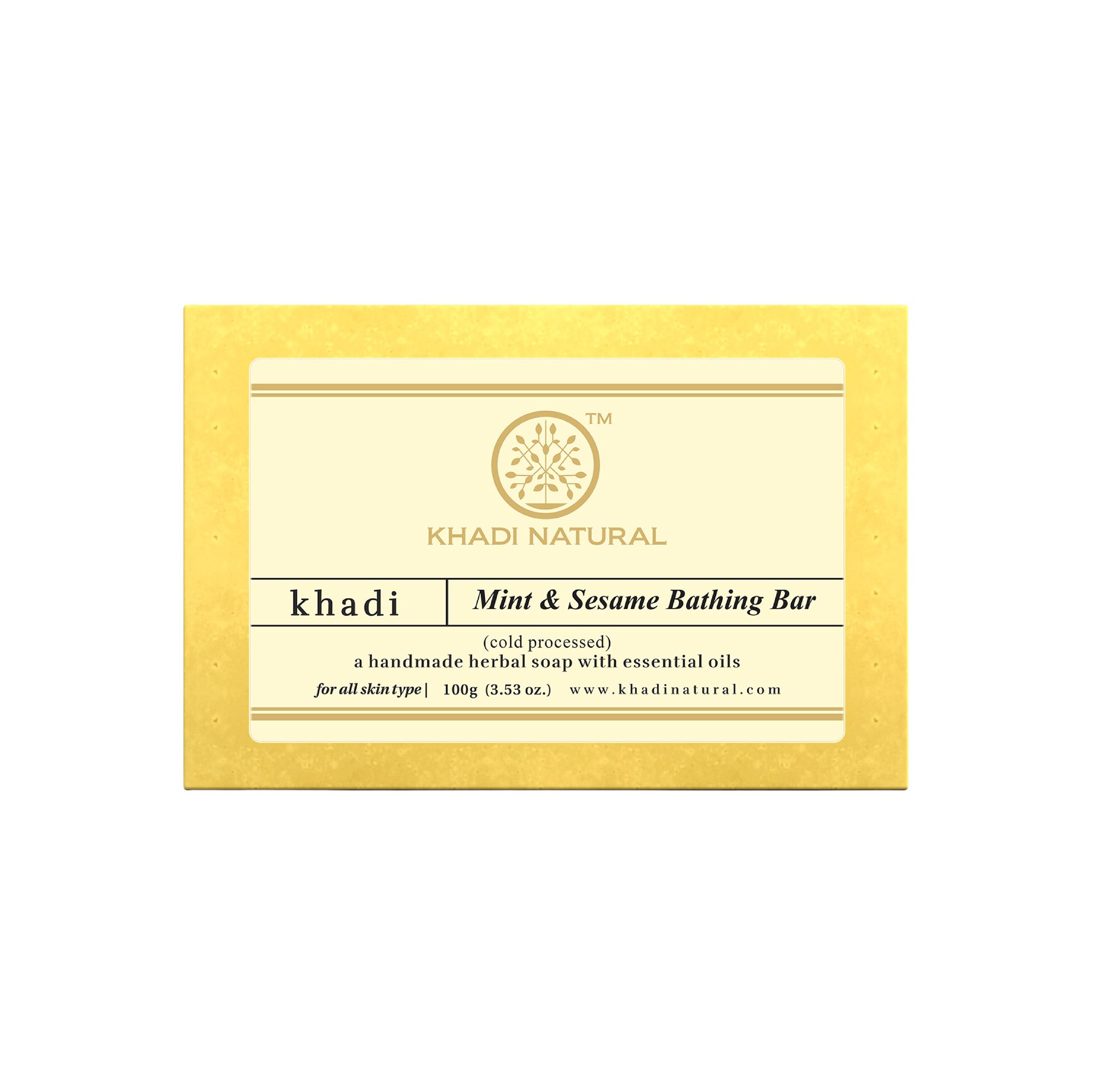 Khadi Natural Mint & Sesame Seeds Soap - 100gm
