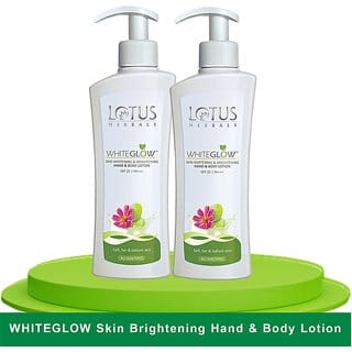 Lotus Herbals Whiteglow Skin Brightening Hand  Body Lotion Spf 25 Pa+++ ,400Ml ( Pack Of 2 )