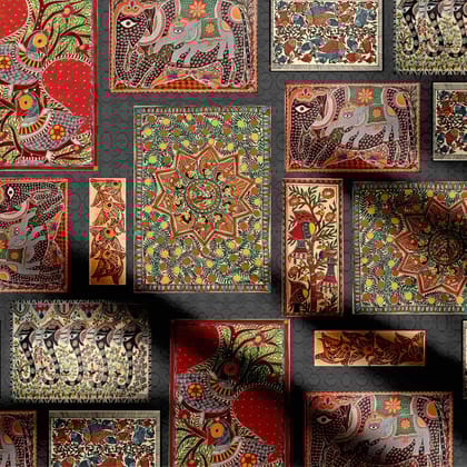 Traditional Madhubani-Cotton