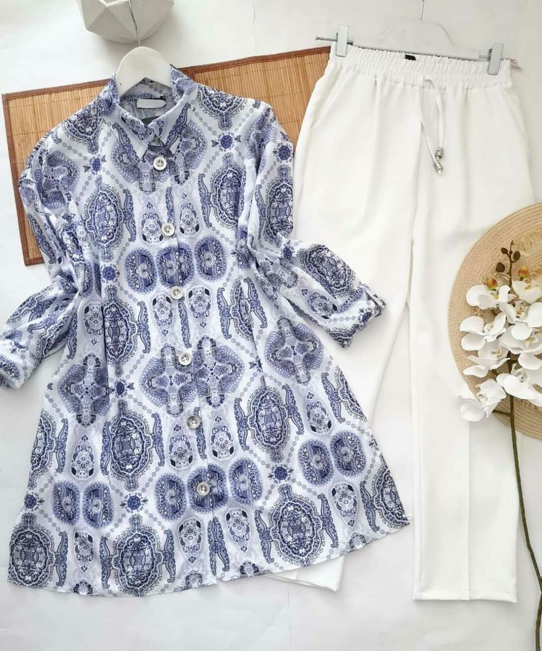 A Purple Floral Printed Designing and Morden Kurti with Palazzo by GlamaStitch-M