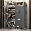 Elegant Shoe Storage Cabinet with Flap-Door Design_assorted colour