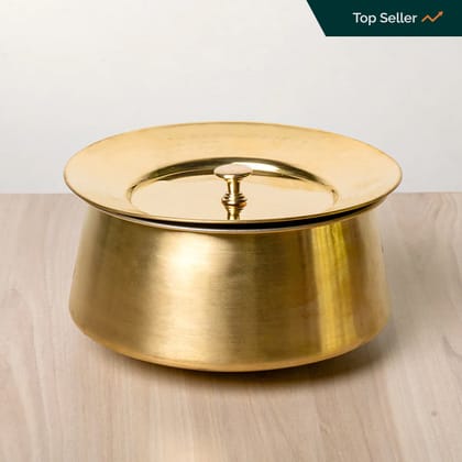 Brass Biriyani Handi with Lid-Small