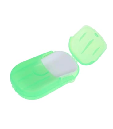 DHRUVINSRI Travel Paper soap Sheets Apple Shape Disposable Paper Soap Flakes Hand Cleaning Hand Toilet Paper Hand Foot Care Cleaners Washing (Mix Color)