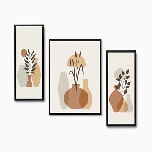 decor, Pictures Frame For Living Room, Home Decoration, Bedroom, Set of 3, 1pc- 23 x 30 cm, 2pc- 12.5 x 30 cm