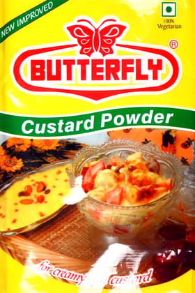 Butterfly Custard Powder 500g (Weight - 500g) by Butterfly Dessert Mixes and Bakery Needs. Butterfly Custard Powder 500g (Weight - 500g) by Butterfly Dessert Mixes and Bakery Needs.