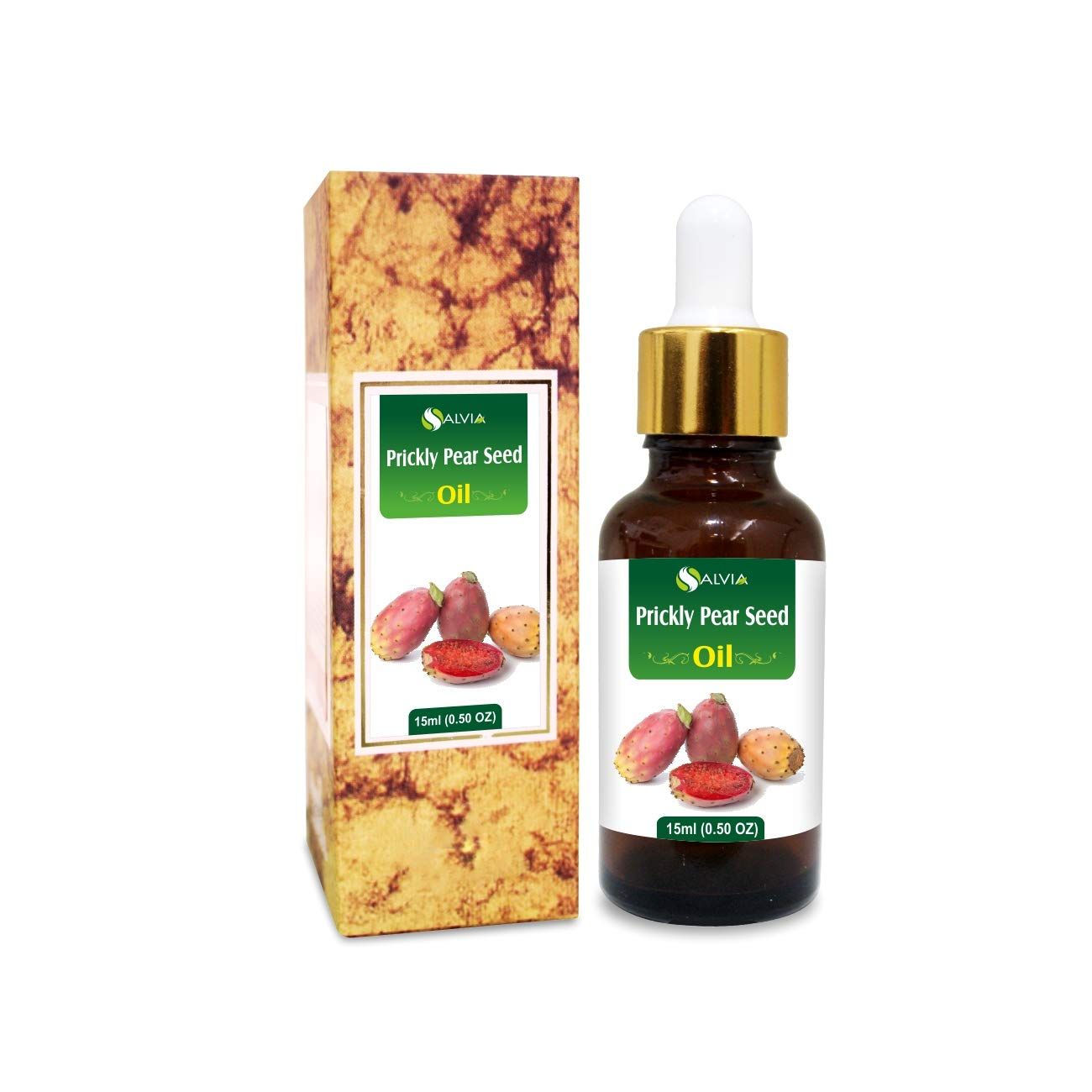 Salvia Prickly Pear Seed Oil (Opuntia ficus-indica) Carrier Oil for Skin, Hair & Massage Lightweight Botanical Oil for DIY Skincare & Body Care 15 ml / 0.50 fl oz Salvia Prickly Pear Seed Oil (Opuntia ficus-indica) Carrier Oil for Skin, Hair & Massage Li