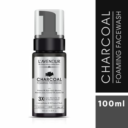 L'avenour Charcoal Foaming Face Wash For Pollution & Oil Control For Men & Women - 100ml