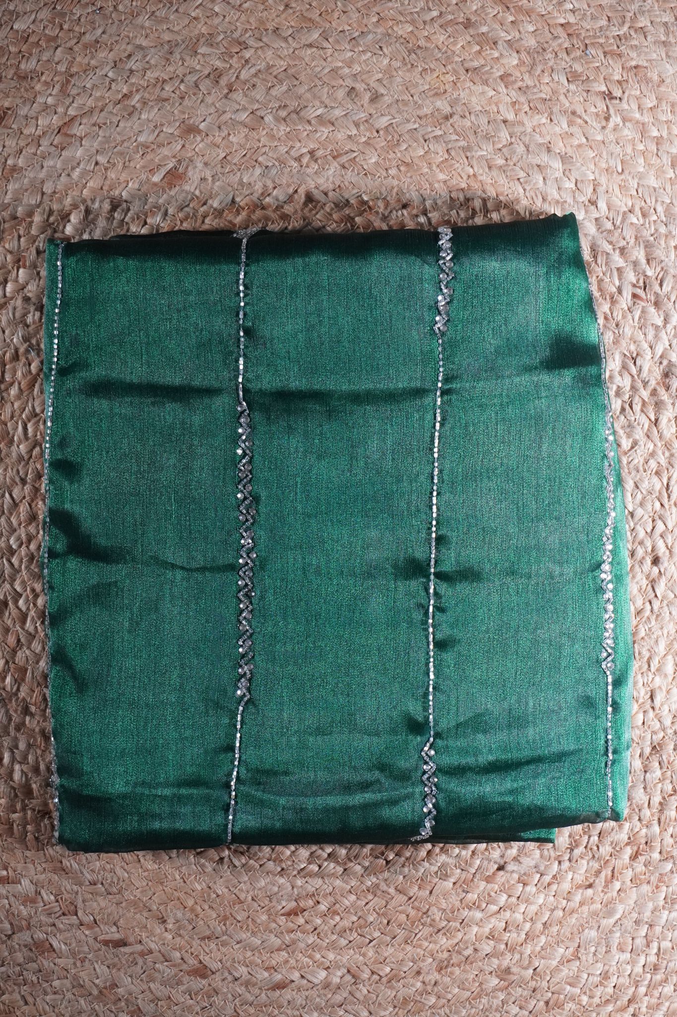 Dark green Jimmy choo Saree-Dark Green