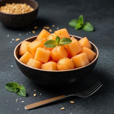 Healthy Fresh Muskmelon Bowl
