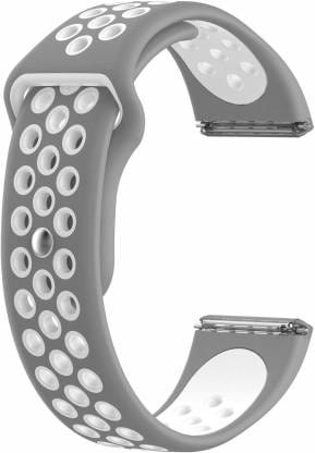 Grey White Dotted Silicone Strap For Smart Watch 20mm-Amazfit Pop