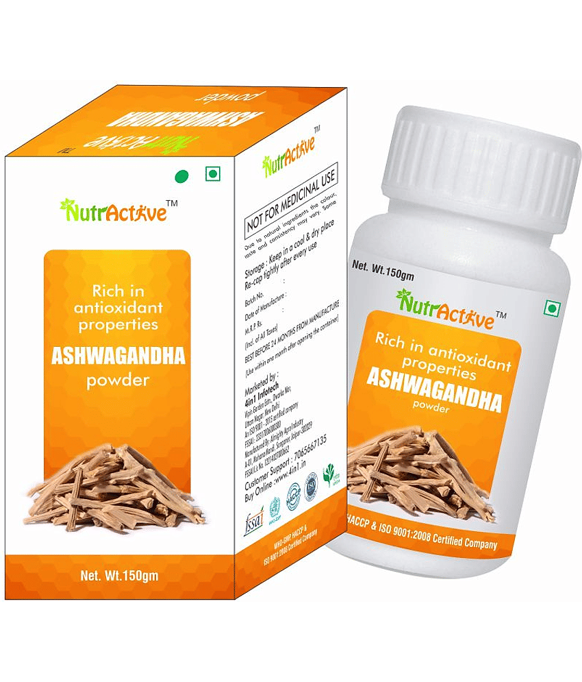 NutrActive Ashwagandha Root Powder | Antioxidant Powder 150 gm