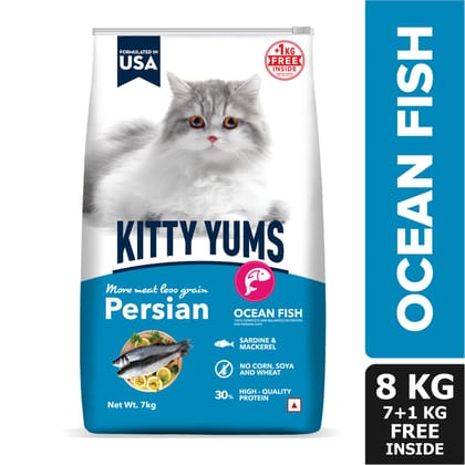 Kitty Yums Dry Persian Cat Food, Ocean Fish, 7kg