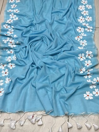 PURE MAL COTTON HAND WEAVING SAREE WITH BLOUSE PIECE