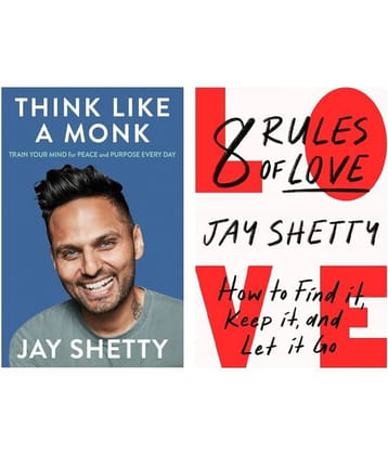 Jay Shetty 2 Books Set: Think Like a Monk & 8 Rules of Love (English, Paperback)