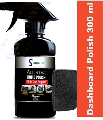 Shynetic All In One Liquid Polish ,Car Polish , Dashboard Polish , Polish / Bike Polish , Interior Polish , High Gloss ,Long Lasting ,Spray Polish (300 ml)