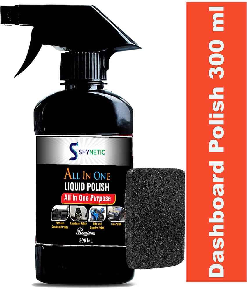 Shynetic All In One Liquid Polish ,Car Polish , Dashboard Polish , Polish / Bike Polish , Interior Polish , High Gloss ,Long Lasting ,Spray Polish (300 ml)