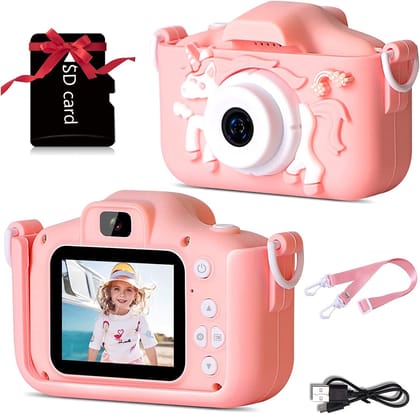 CADDLE & Toes Kids Camera for Boys Girls, 20MP 1080P Digital Video Camera for Kids, Christmas Birthday Gift for Boys Age 4+ to 12, Toy Camera for 4+ 5 6 7 8 9 10 Year Old (Baby Unicorn Pink) CADDLE & Toes Kids Camera for Boys Girls, 20MP 1080P Digital Vi