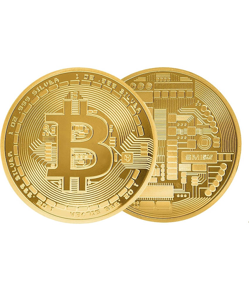 Hop n Shop - 24K Gold Plated Crypto Currency Bitcoin 1 Numismatic Coins