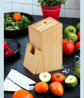 SWH STAND Wooden Table Knife Yellow ( Pack of 1 )