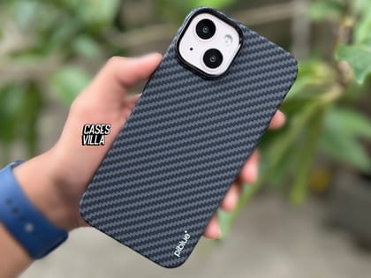 iPhone 14 Series Cover - Real Aramid Kevilar Case with Ultra Thin Carbon Fiber-iPhone 14 / Black