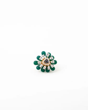 Julie Ring Dainty Crystal Encrusted Rose Gold Ring