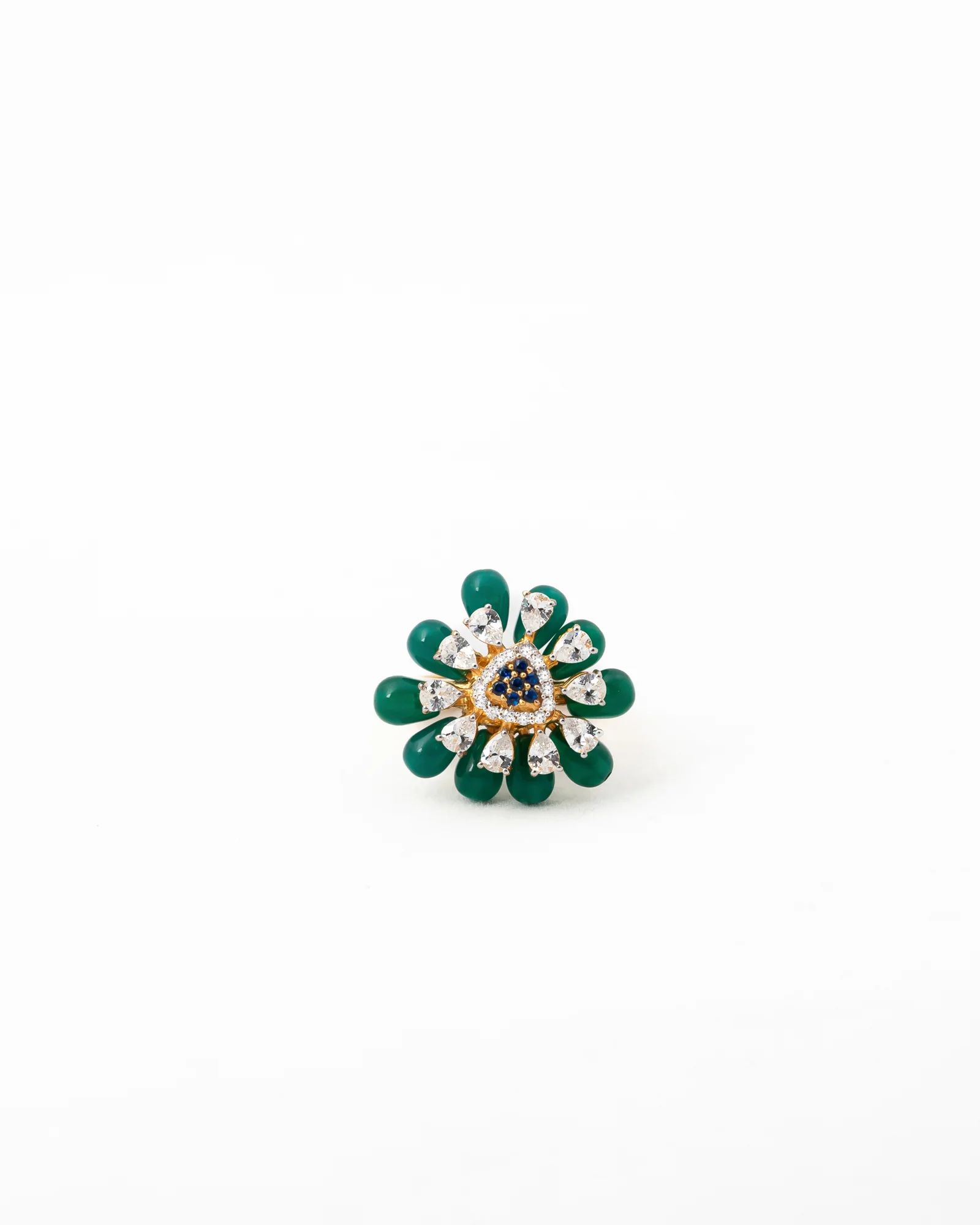 Julie Ring Dainty Crystal Encrusted Rose Gold Ring