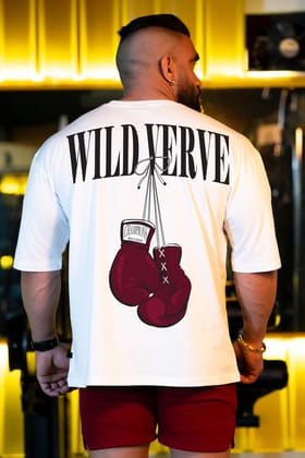 BOXING CHAMPION WILDVERVE OVERSIZED T-SHIRT (WHITE)-S