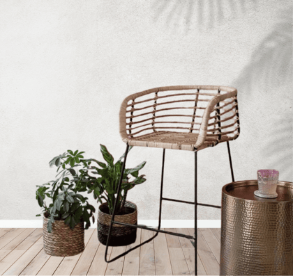 ARENA FKC BAR CHAIR CANE METAL POWDER COATED ARENA FKC BAR CHAIR CANE METAL POWDER COATED