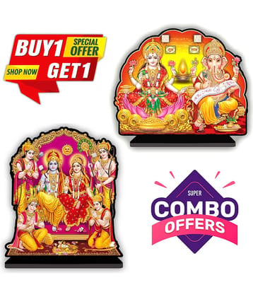 Saf Wood Laxmi Ganesh Idol ( 27.94 cm )