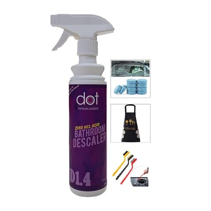 DOT - ZERO HCL- BUBBLE BATHROOM CLEANER, 250ml FOAM SPRAY - All type of Floorings, Toilet Bowls, Bathtub - 300 sprays - ZERO SMELL & FUMES - - Health Friendly