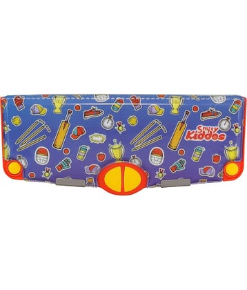 Multi Functional Pop Out Pencil Box for Kids Stationery for Children - Cricket Theme - Blue