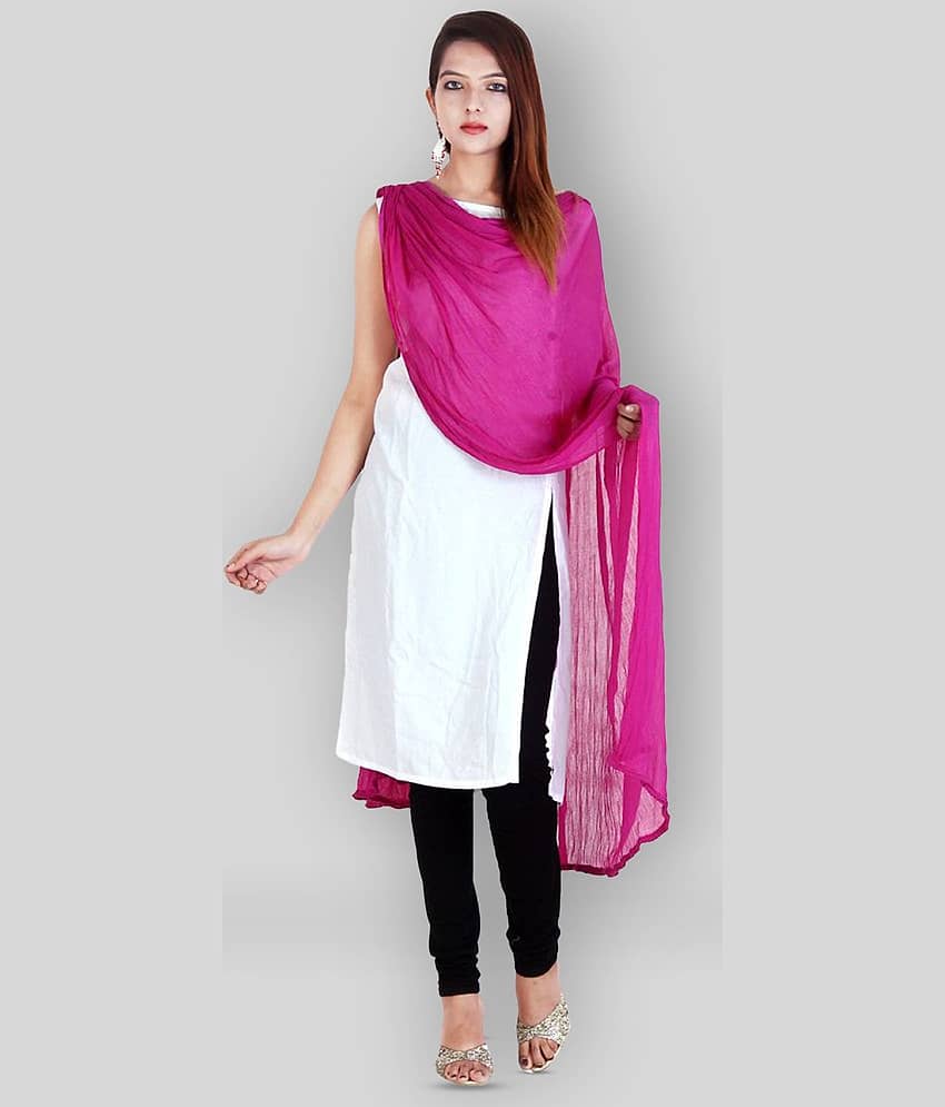Apratim Pink Chiffon Dupatta - Single