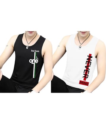 Kintu Parantu Pack of 2 Polyester Gym Vest For Men ( Multicolor6 )