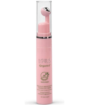 Lotus Organics+ Precious Brightening Reduces Puffiness & Dark CirclesUnder Eye Creme 15ml (Pack of 1)
