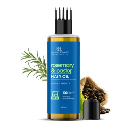 100% Pure Rosemary Castor Oil for Hair Growth - 150ml