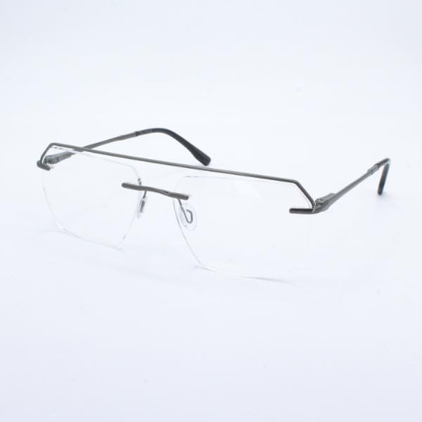 Lensoz Elite X Luxe Rimless Geometric - Narrow - Gunmetal