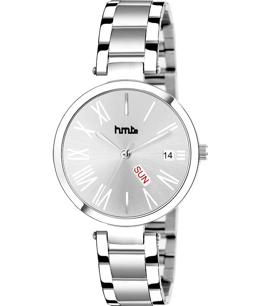 HMTe - Silver Metal Analog Womens Watch