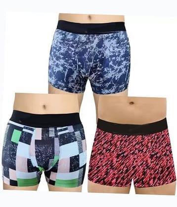 Cavenders Pack of 3 Nylon Trunks For Men's ( Multicolor )