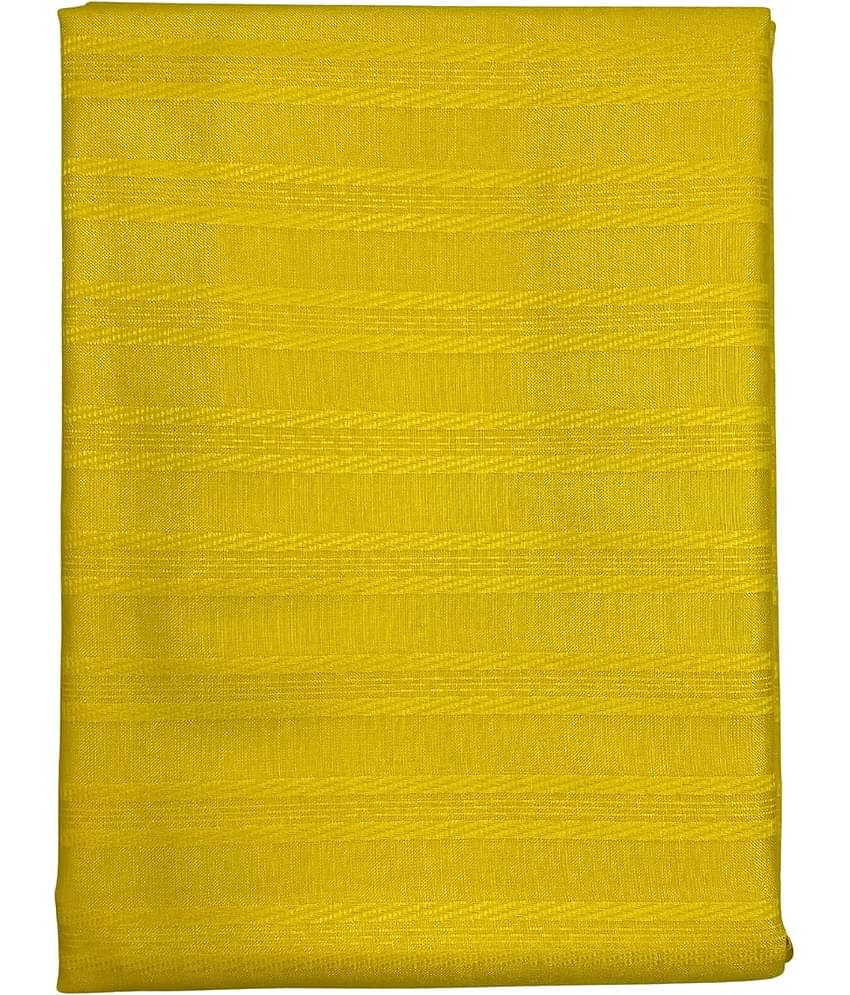 Maharaja Yellow Cotton Blend Men's Unstitched Kurta ( Pack of 1 )