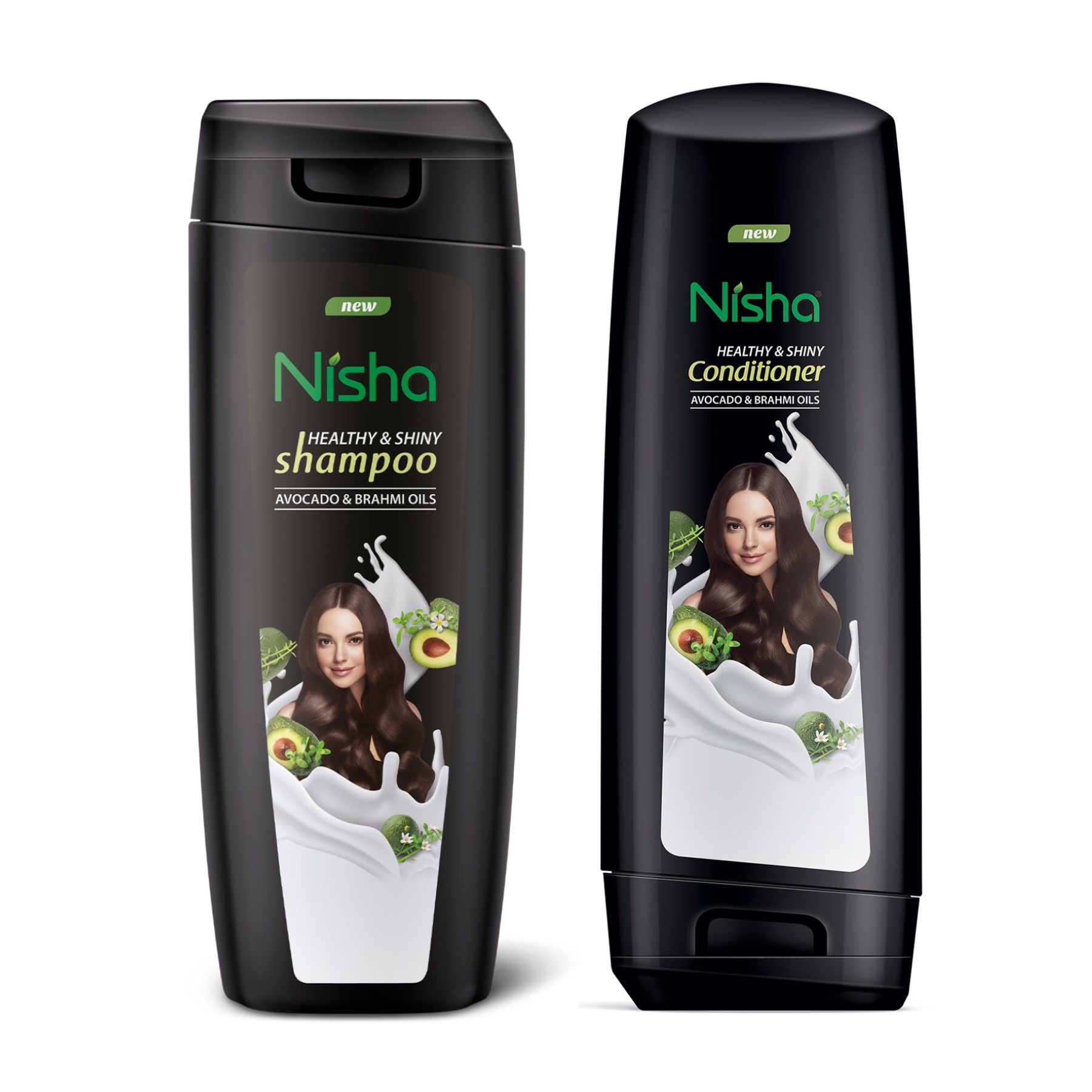 Nisha Shampoo and Conditioner Combo Pack 180ml, Avocado & Brahmi Shampoo Conditioner for Strong Beautiful Hair