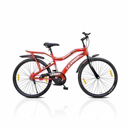 Leader Baymax 26T IBC MTB Cycle With Carrier Single Speed For Men 26 T Hybrid Cycle/City Bike (Single Speed, Red) Leader Baymax 26T IBC MTB Cycle With Carrier Single Speed For Men 26 T Hybrid Cycle/City Bike (Single Speed, Red)