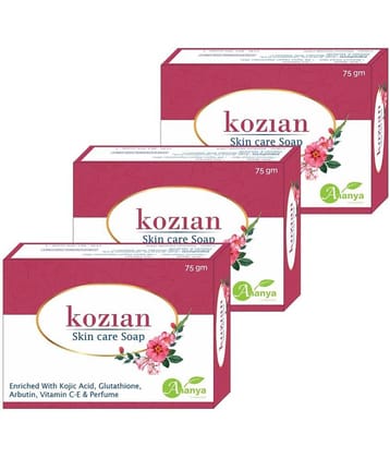 KOZIAN Antibacterial Moisturizing Bath Soap Soap for All Skin Type ( Pack of 3 )