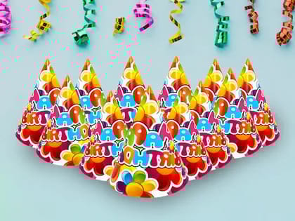Birthday Caps (Pack Of 12)
