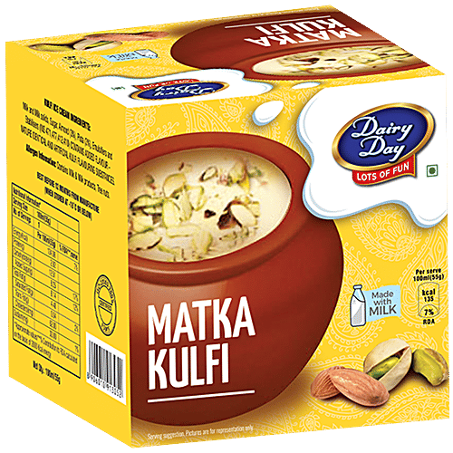 Dairy day Matka Kulfi - Made With Milk, Rich & Creamy, 100 ml